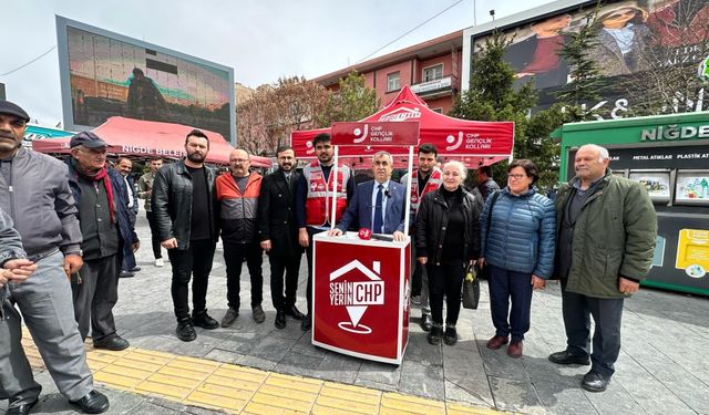 CHP, İmamoğlu ve erken seçim için Niğde'de  imza kampanyası başlattı
